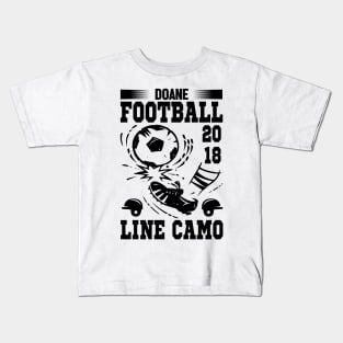 Doane football 2018 line camo Kids T-Shirt